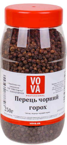 Перець чорний горошок VOVA 250г